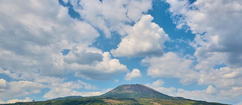 From Naples: Vesuvius Easy Tour - At the crater: panorama, fumaroles, and the guide at the top